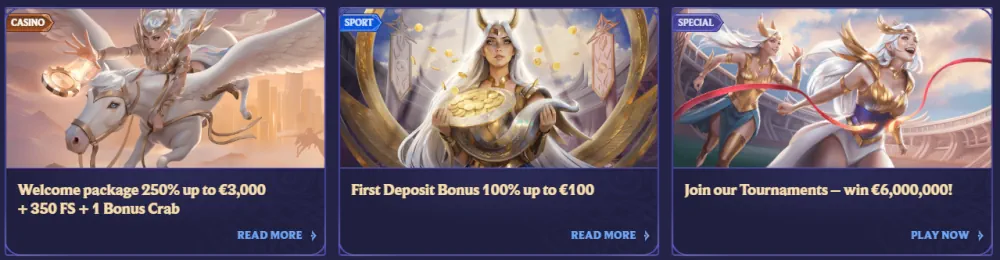 Bannières promotionnelles du package de bienvenue et du bonus de premier dépôt de DivaSpin.